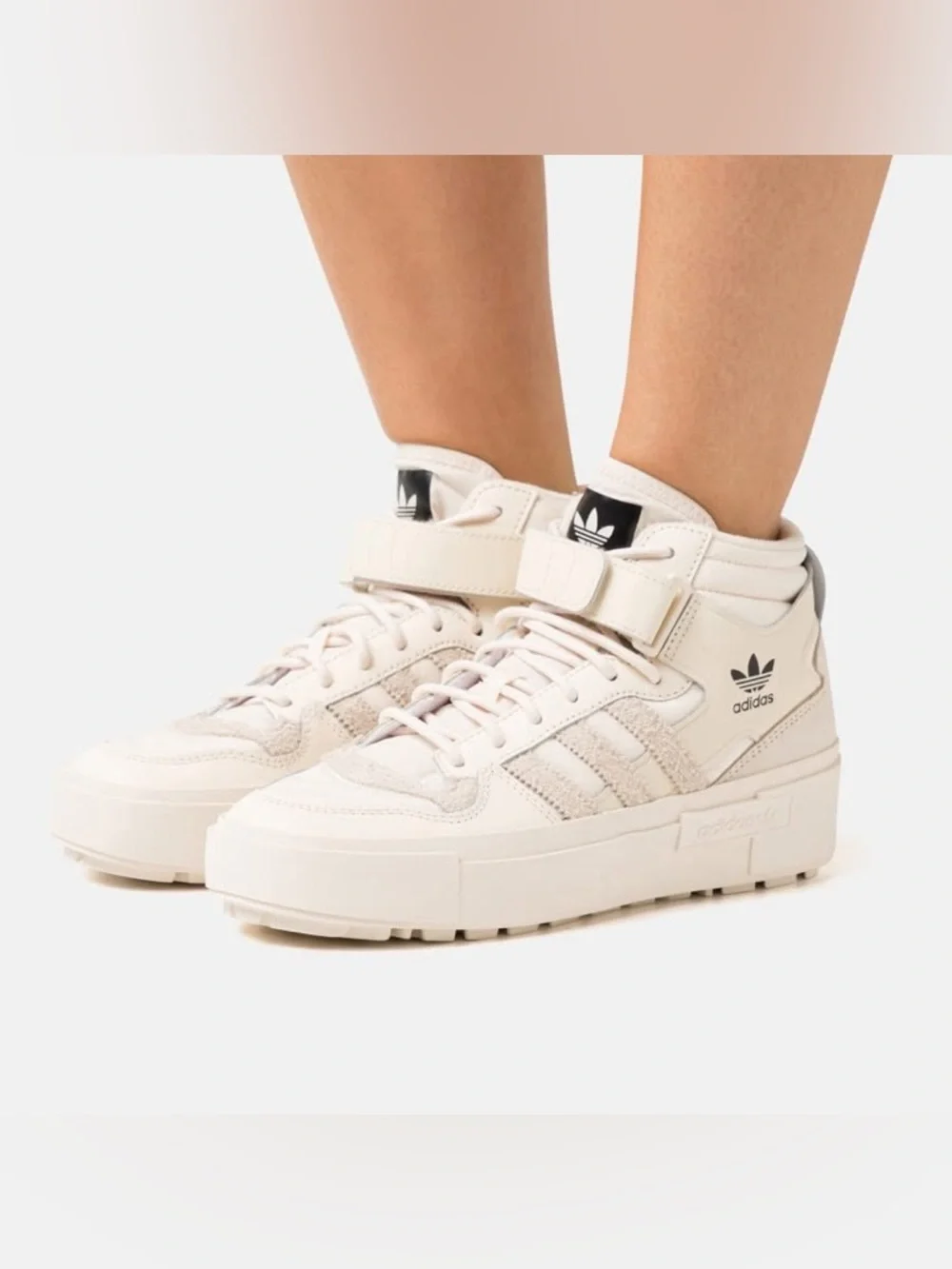 adidas Forum Bogena Women's Cream High-Top‎ Platform Sneakers